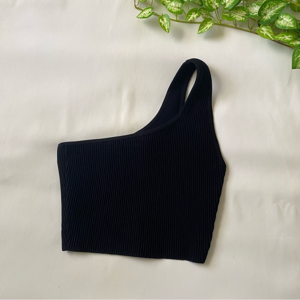 Aritzia Sculpt Knit One-Shoulder Cropped Tank